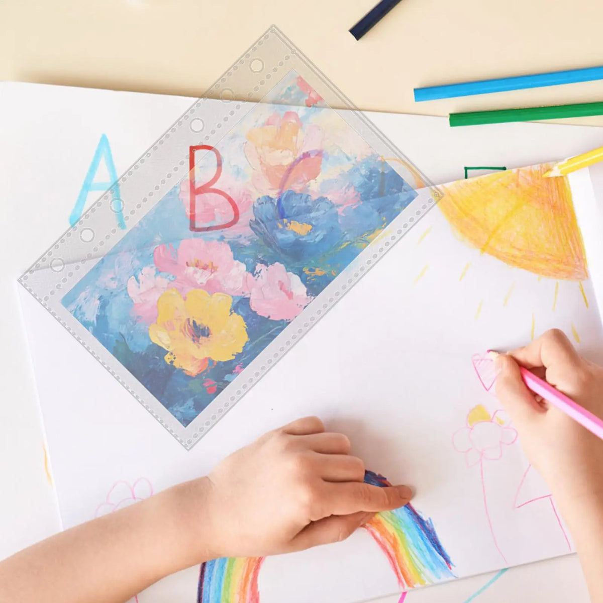 A6 Binder Replacement Card Pages Transparent Sticker Book Suitable