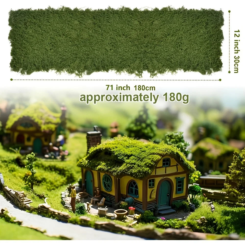 Fake Moss Table Runner – Dark Green Faux Moss Mat for Décor