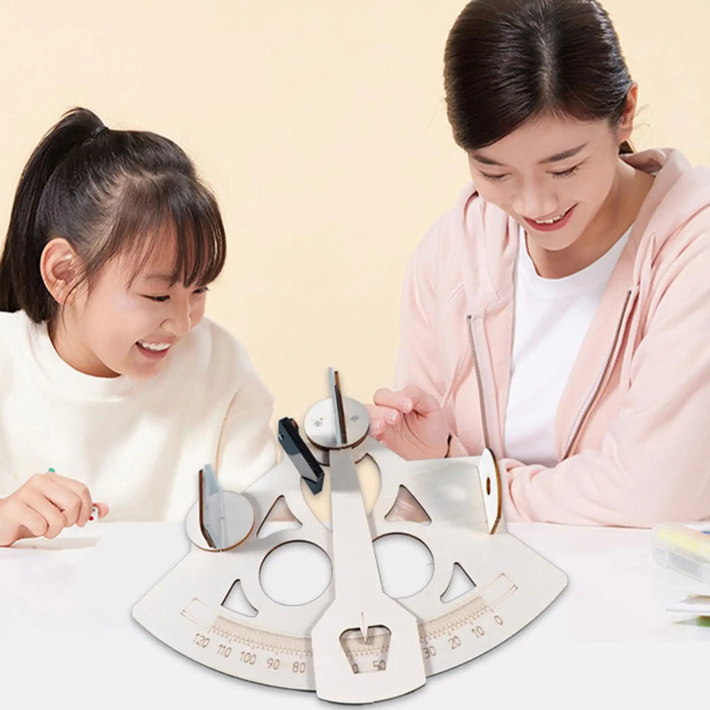 Wooden DIY Sextant Model Kit – STEM Navigation Toy & Decor