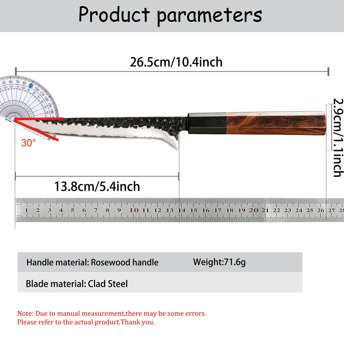 Handmade Forged Boning Knife – Sharp Stainless Steel Chef Knife