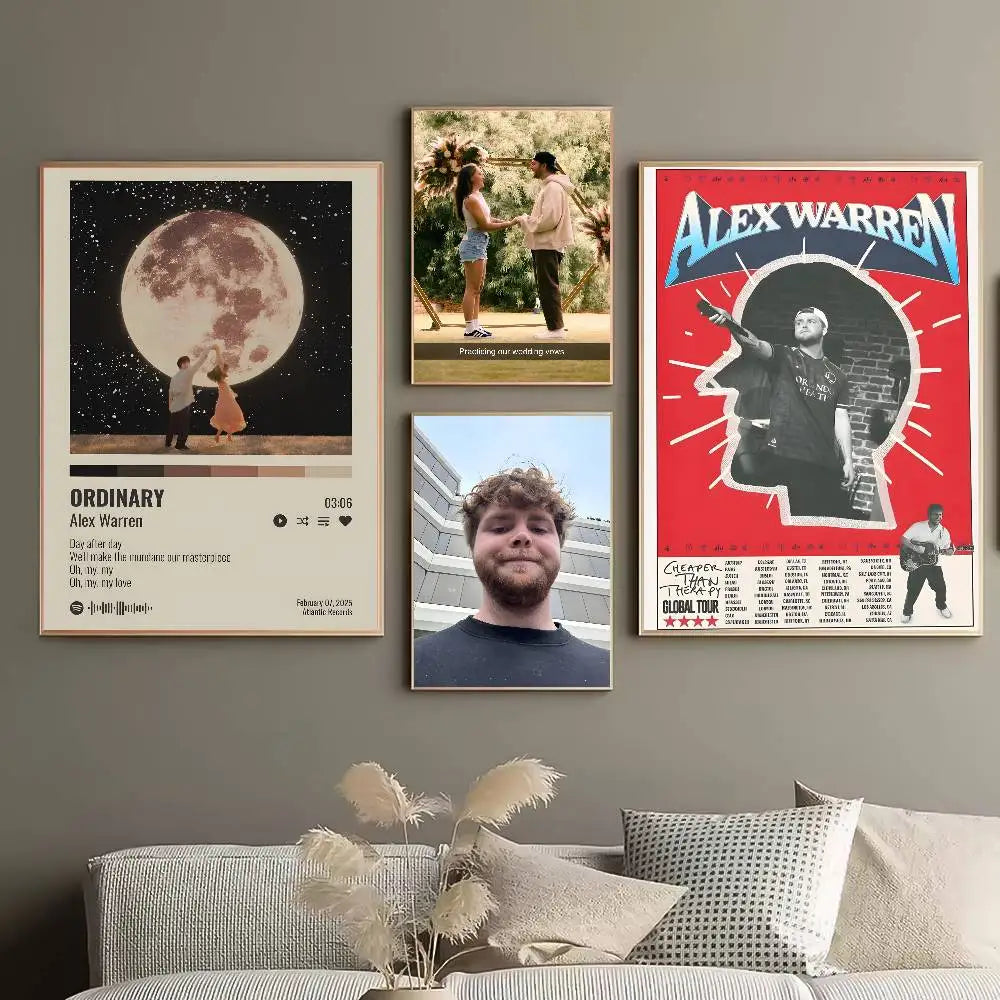 Alex Warren Ordinary Album HD Poster – Self-Adhesive Wall Art