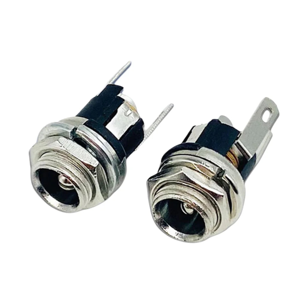 5 5x2 DC Socket Nut Power Jack Female Panel Mount Connector DC025