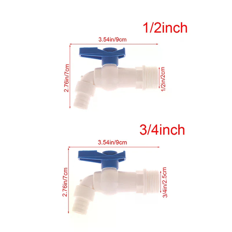 1PCPlastic Male Thread Water Faucet Tank Tap Adapter 1 2 3 Drainage