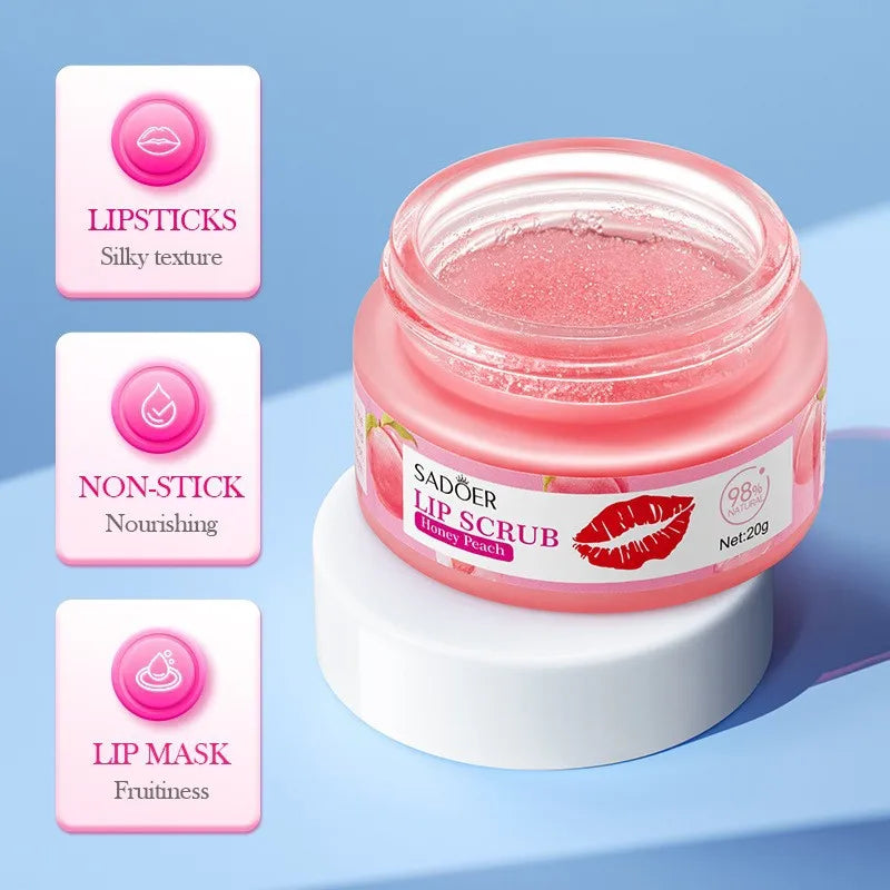 SADOER Fruit Lip Scrub Mask – Avocado Orange Strawberry