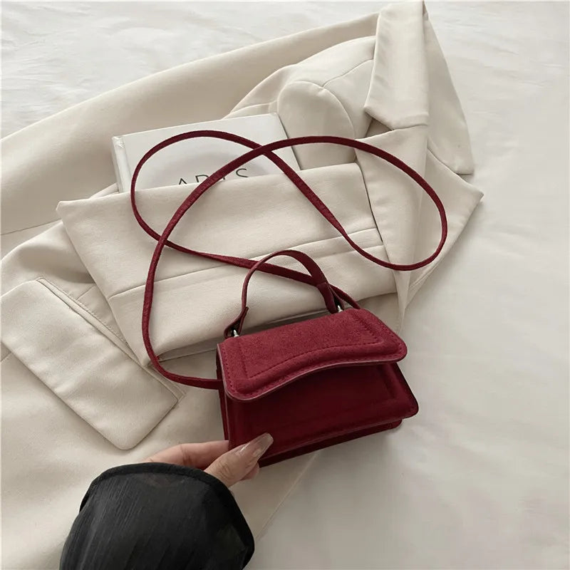 Women's Suede Mini Crossbody Bag | Small Square Handbag – JPXB