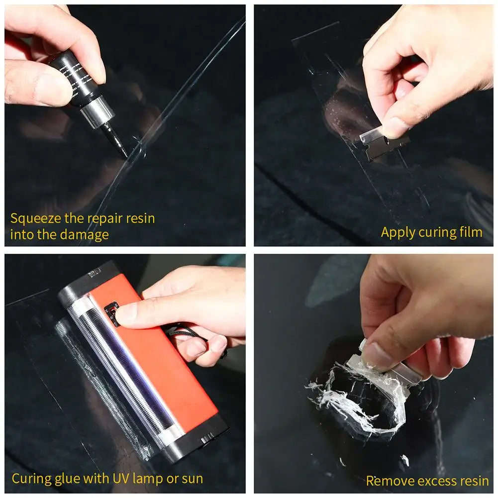 Windshield Chip & Crack Repair Resin Kit – DIY Auto Glass Fix