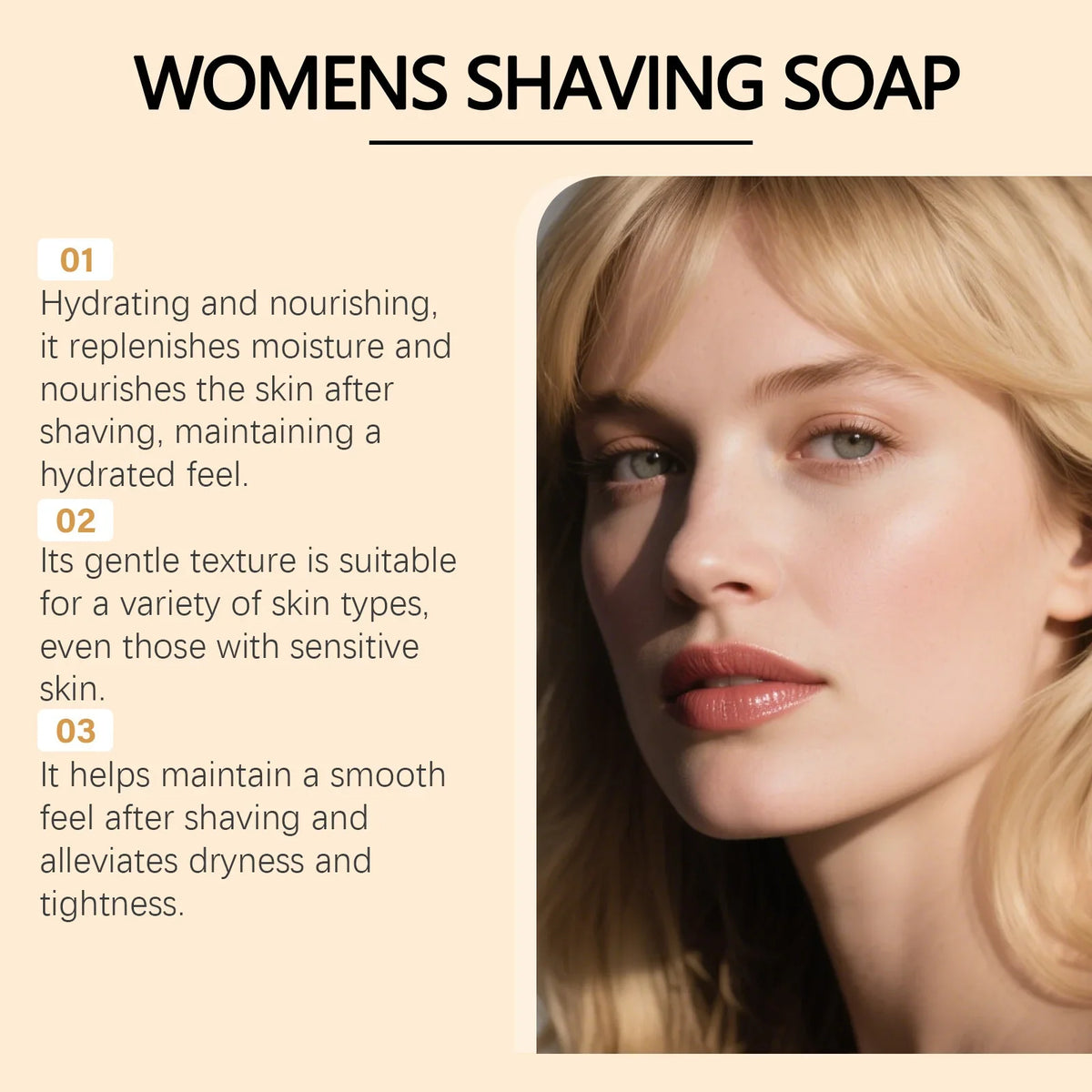 OceAura Women's Moisturizing Shaving Soap | Natural Plant 60g