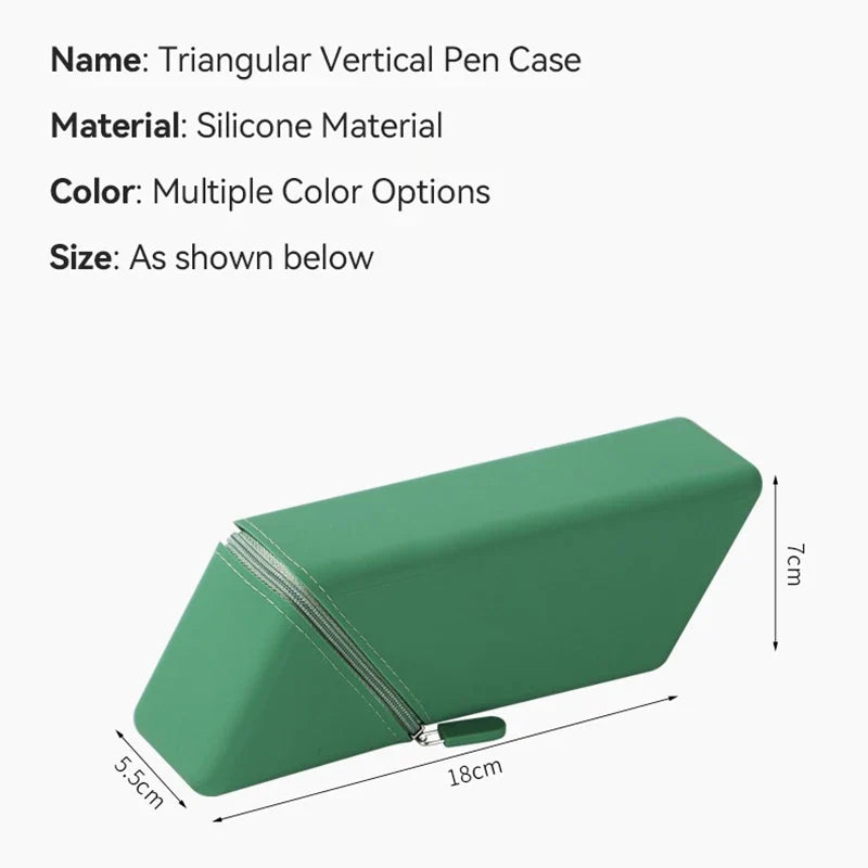 Silicone Pen Holder Foldable Students Pencil Case Large Capacity
