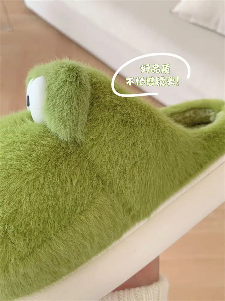 Lorilury Men's Furry Animal Slippers – Plush Indoor Flat Mules