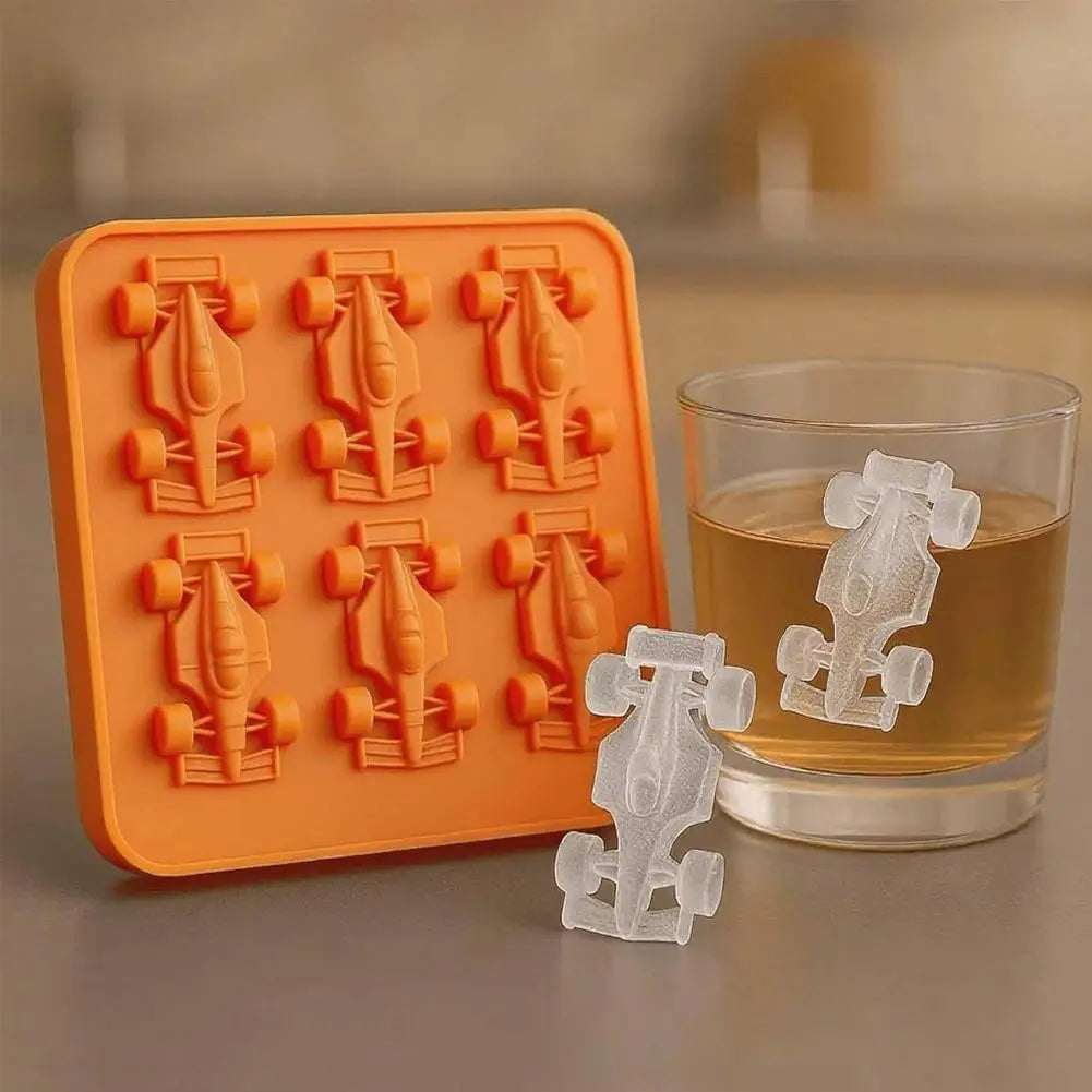 Formula Racing Car Ice Mold F1 Silicone Jelly 6-Cavity 3D Race