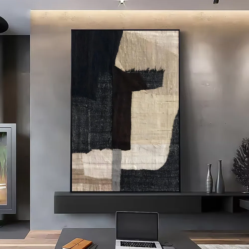 Abstract Retro Black Geometry Poster | HD Waterproof Wall Art