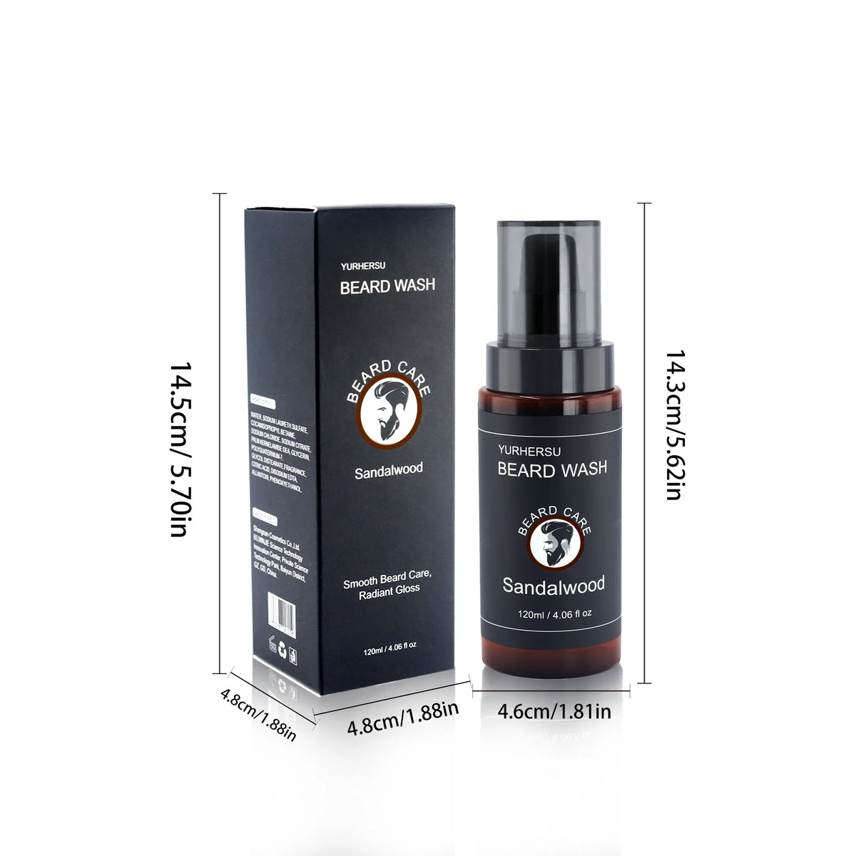 YURHERSU Men's Beard Shampoo – Deep Cleansing & Softening
