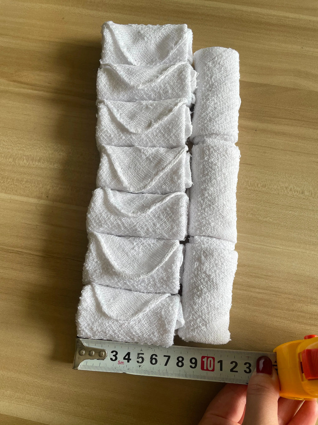 10-Pack Pure Cotton Kids Square Towels 20x20cm | White Wipes