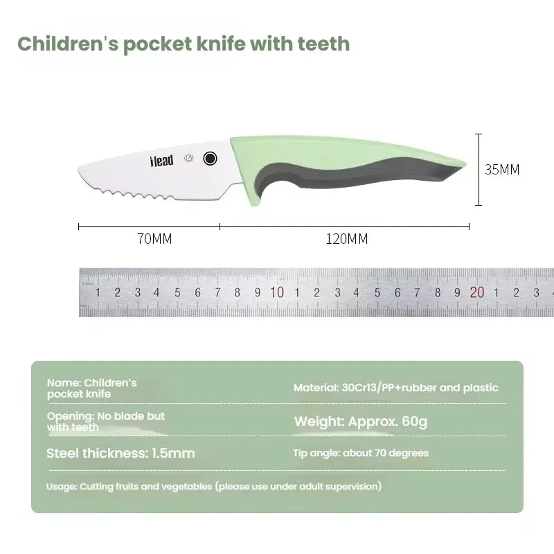 COOKCRAZE Kids Safety Kitchen Knife – Fruit & Veg Cutter for Children