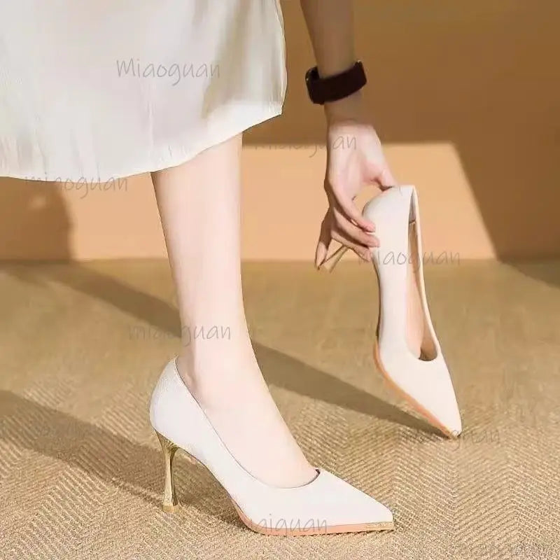 Women's 11CM Pointed Toe French High Heel Pumps | Office Shoes