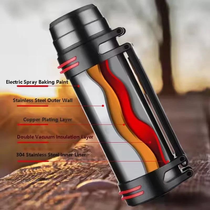Large Stainless Steel Vacuum Insulated Thermos Flask | 1L+