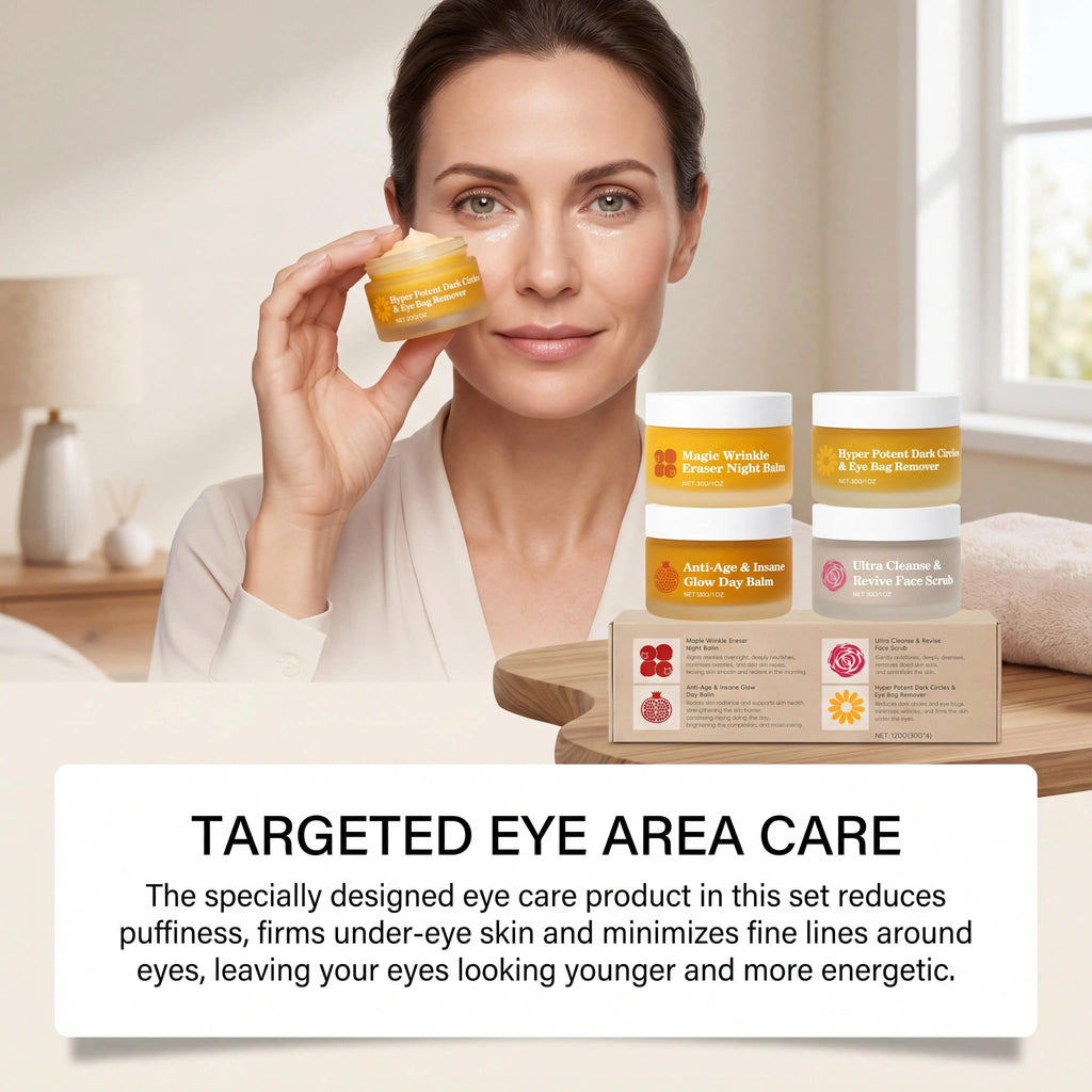 Day & Night Skincare Set – Moisturizer, Eye Cream & Scrub