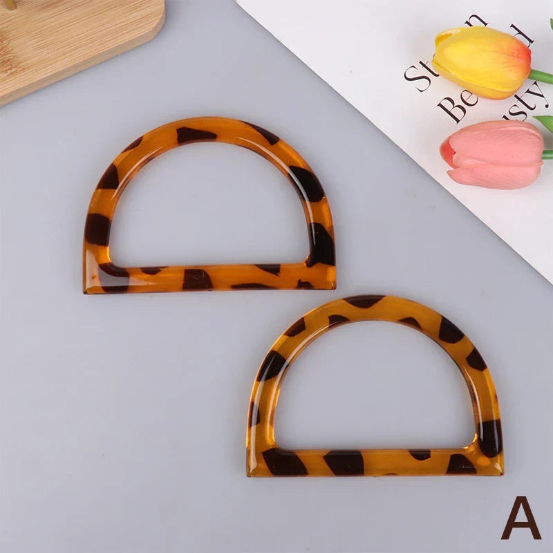 2Pcs D-Shape Bag Handles – DIY Purse & Crochet Bag Handles