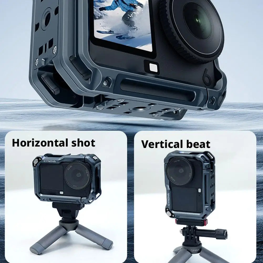 DJI Osmo Action 6 Metal Cage – Aluminum Expansion Mount Frame