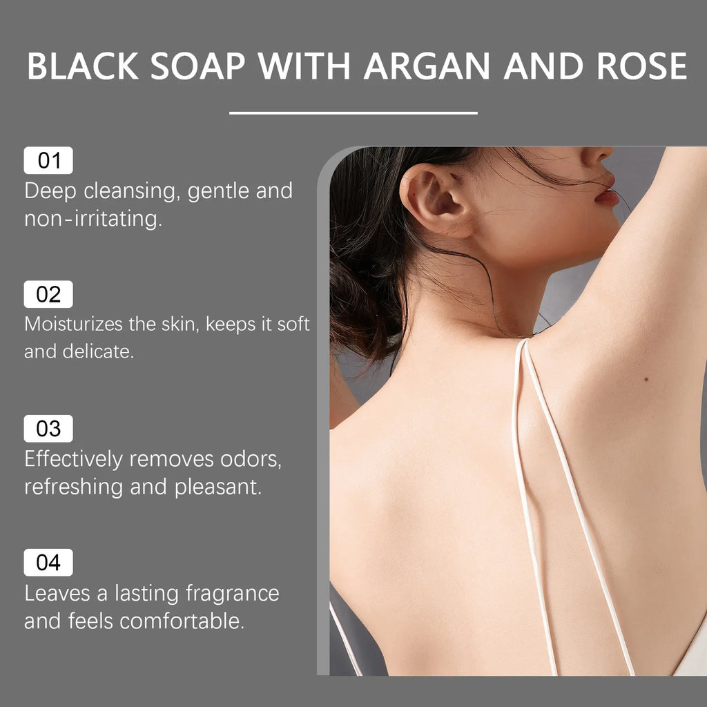 OceAura Black Soap Body Scrub – Exfoliating, Acne & Deep Cleanse