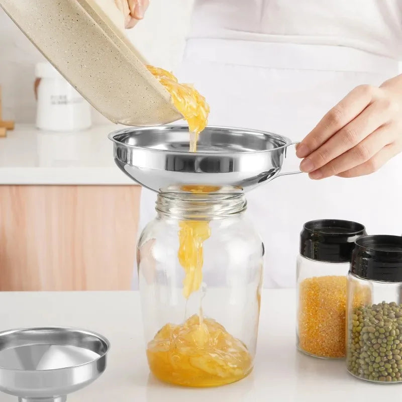Stainless Steel Wide Mouth Canning Funnel – Jam, Oil & Jars