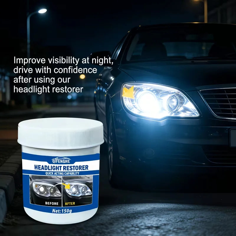 Car Headlight Restoration Paste – Crystal Coating & Clarity Polish
