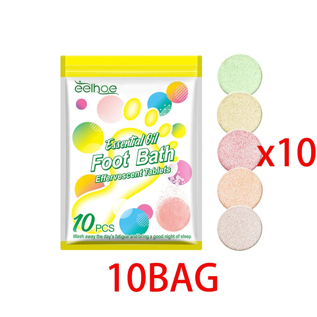 10-Pack Herbal Fizzy Foot Soak Tablets | Spa Foot Bath