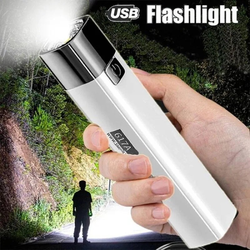 Mini USB Rechargeable Flashlight – Portable Hiking EDC Torch