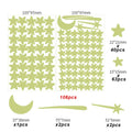 Glow in the Dark Moon & Stars Wall Decals – Kids Room