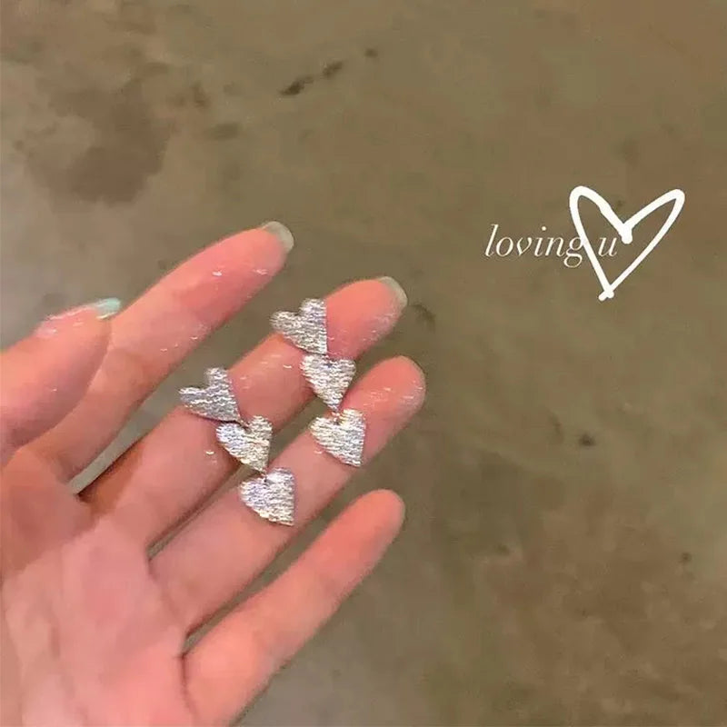 Huitan Heart Drop Earrings – Cubic Zirconia Women's Jewelry