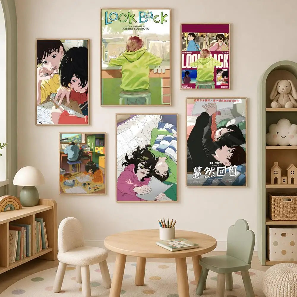 Look Back Manga HD PVC Self-Stick Wall Art Poster | Waterproof