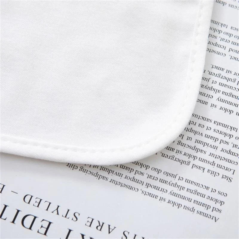 10-Pack White Cotton Baby Bibs | DIY Sublimation Blank Burp Cloths