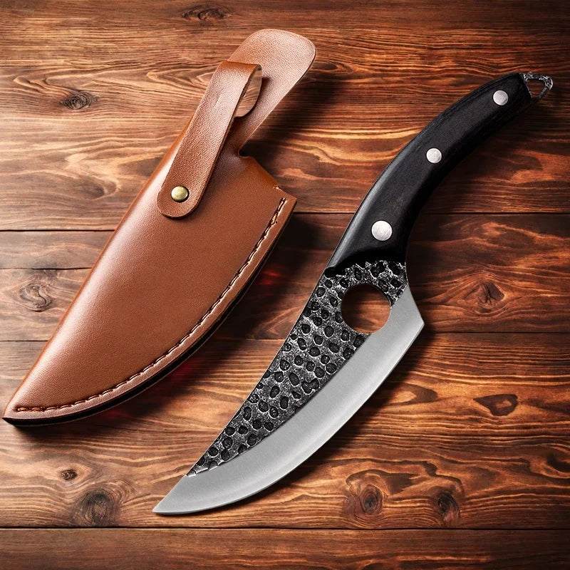 6-Inch Full Tang Boning Knife – High Carbon Steel + Cover