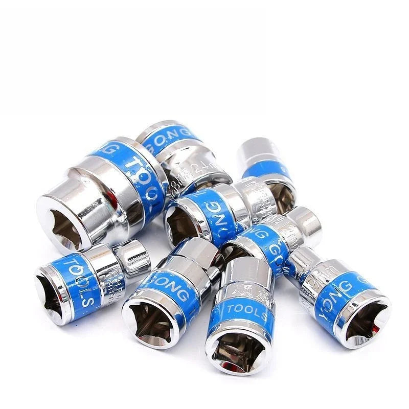 1/2" Drive Short Hex Socket Set 8–32mm CR-V Steel 13-Piece