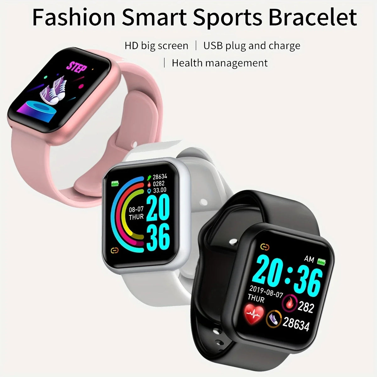 CHAONB Smart Fitness Watch | Bluetooth Tracker Android iOS