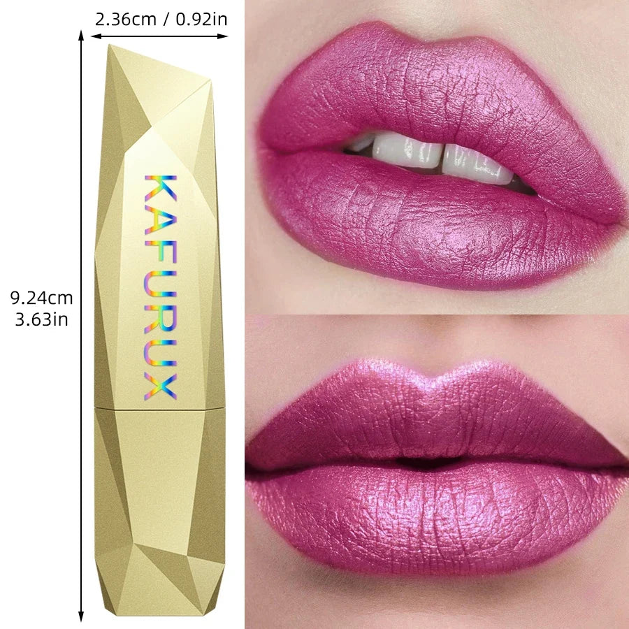 KAFURUX Red Glitter Lipstick – Shimmer Lip Glaze, Waterproof
