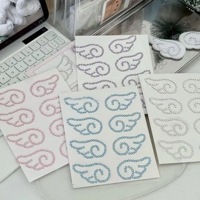 3D Angel Wings Rhinestone Crystal Stickers – Self-Adhesive DIY