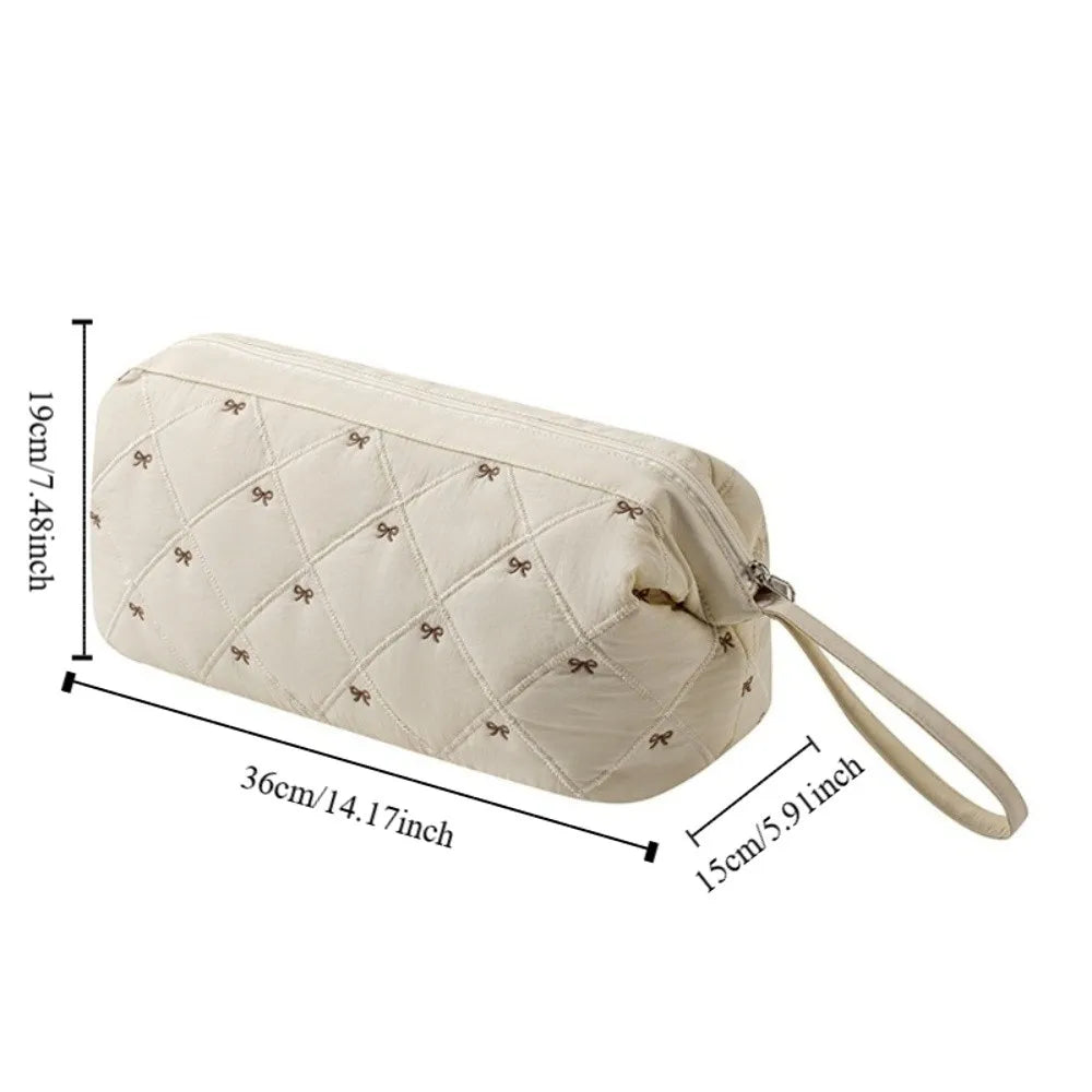 Bowknot Hair Dryer Storage Bag – Dustproof Travel Organizer