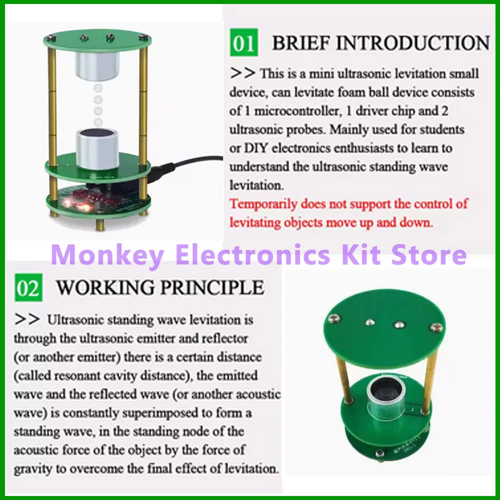 DIY Ultrasonic Levitation Kit – 12V Acoustic Suspension Project