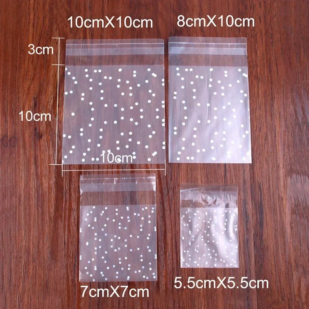 100pcs Christmas Self-Adhesive Candy Treat Bags – Party Packaging