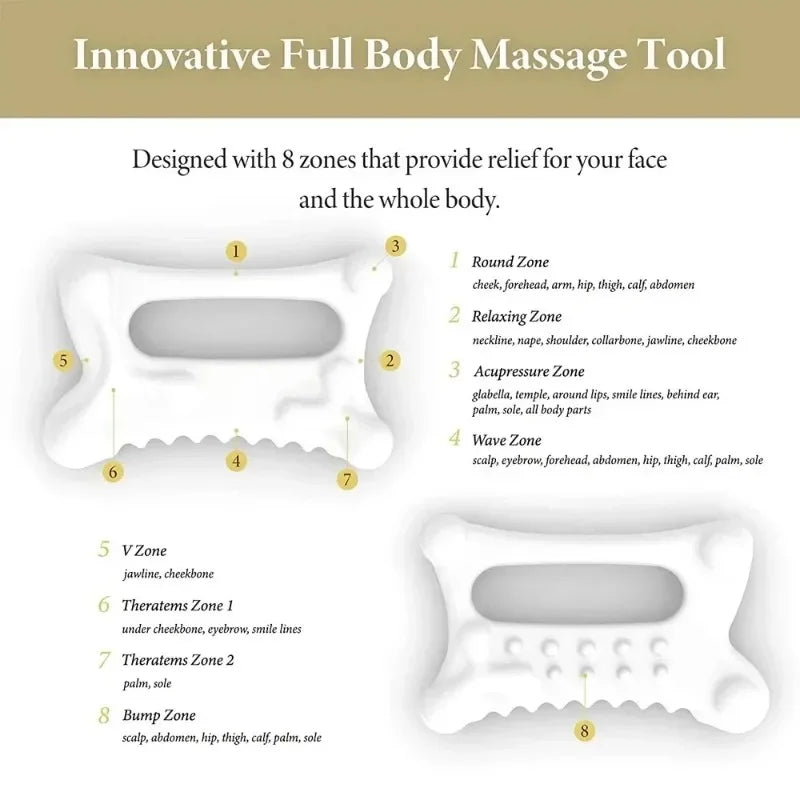 Gua Sha Facial & Body Massage Scraping Board | Resin Tool