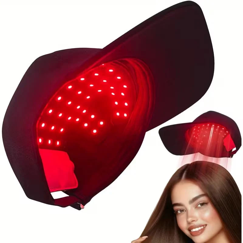 LED Scalp Massage Cap – 4 Modes, Red & Blue Light, USB