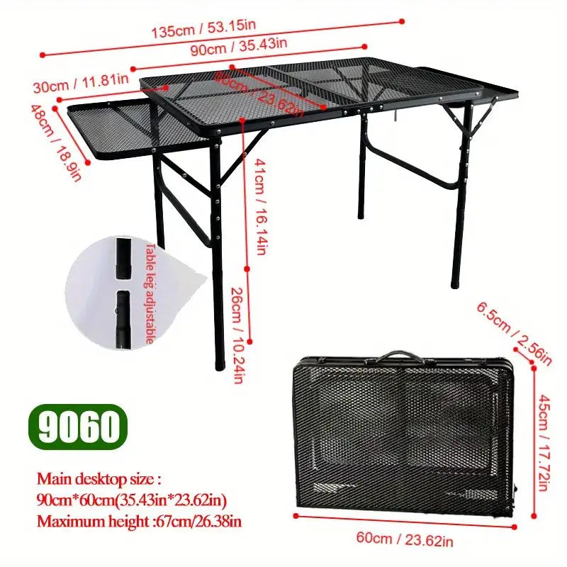 Aluminum Folding Camping Table | Height Adjustable & Portable