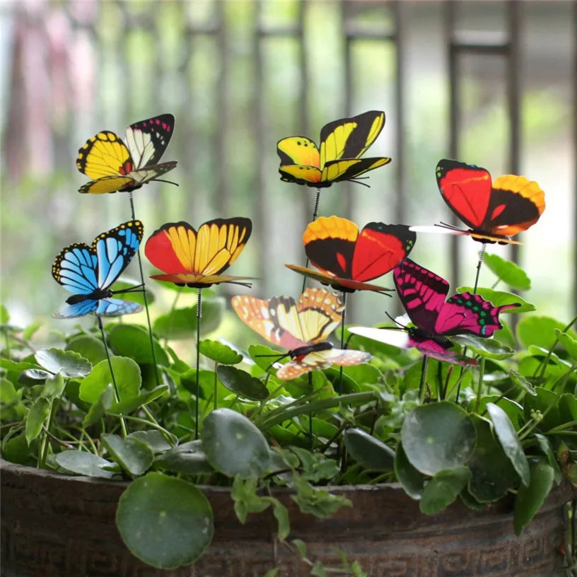 Colorful Butterfly Garden Stakes – Whimsical Yard & Pot Decor