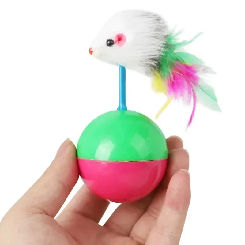 Cat Toy Set – Mouse Teaser & No-Tip Interactive Pet Toys