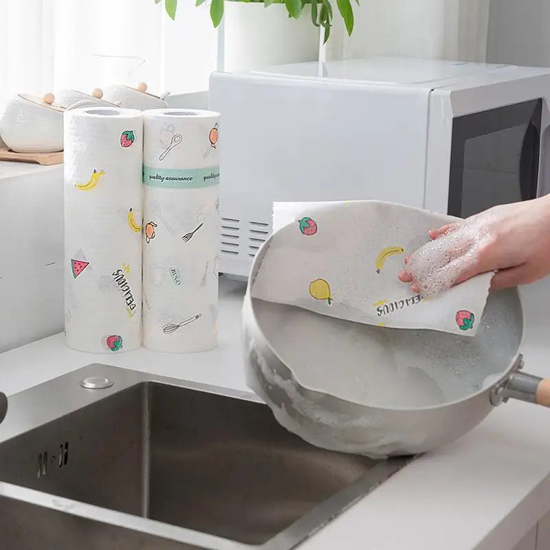 Disposable Kitchen Cleaning Cloths – Thickened Oil & Water Absorbing