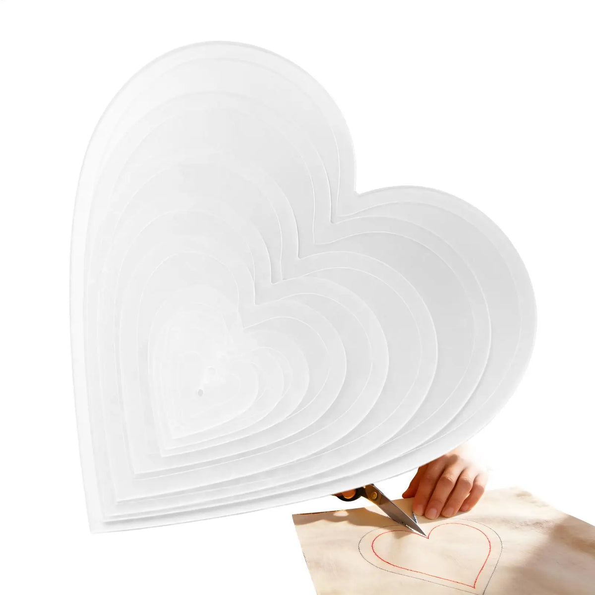 Template Quilting Heart Shape Tool Templates Cutting Patterns Women