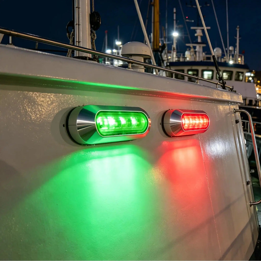 Marine Navigation Lights Red & Green LED IP67 Waterproof 12-24V