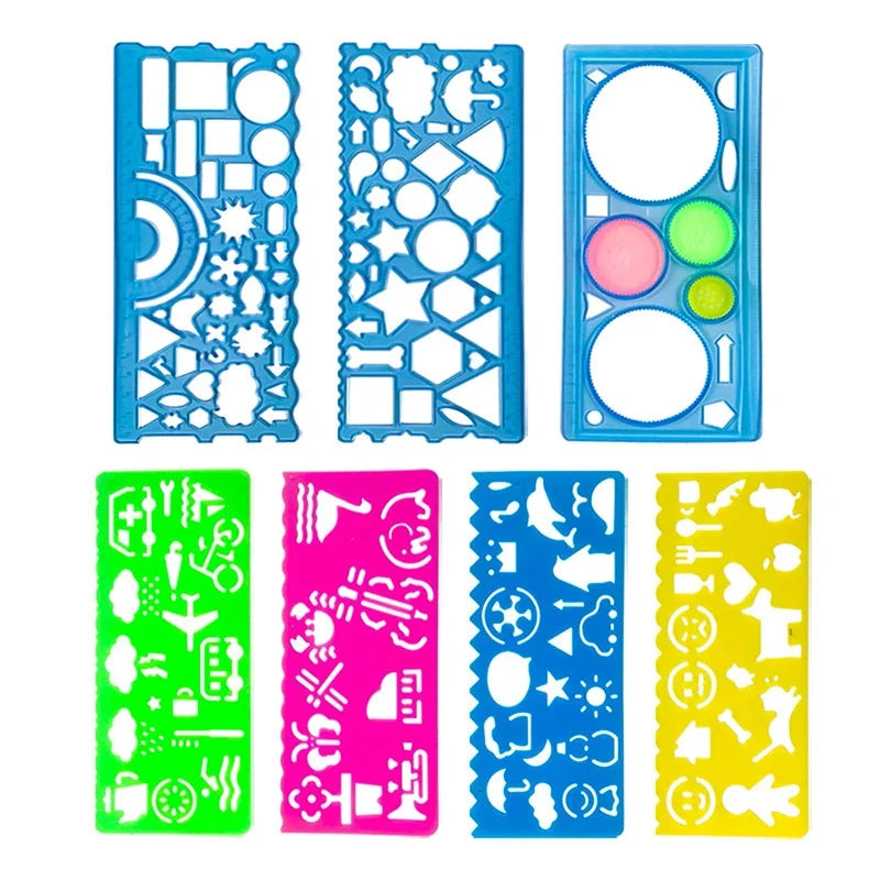 Bview Art Multifunctional Hollow Rulers Drafting Tools School