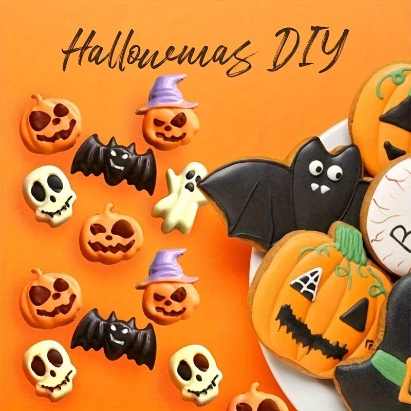 KEMORELA Halloween Silicone Mold – Skull, Pumpkin, Bat & Ghost